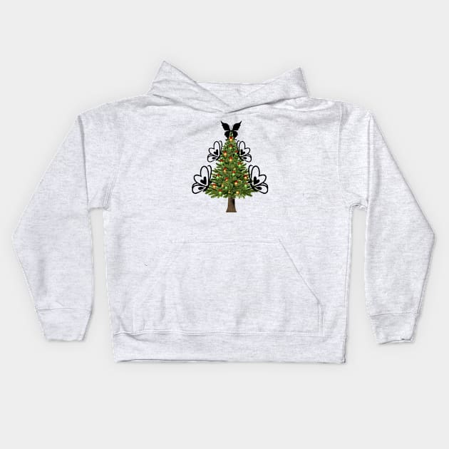 butterflies Christmas Tree Gorgeous Xmas T-Shirt Kids Hoodie by we4you